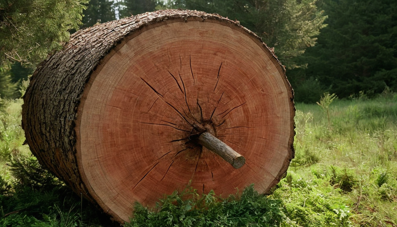 How thick of a disk should you cut off a Christmas tree trunk
