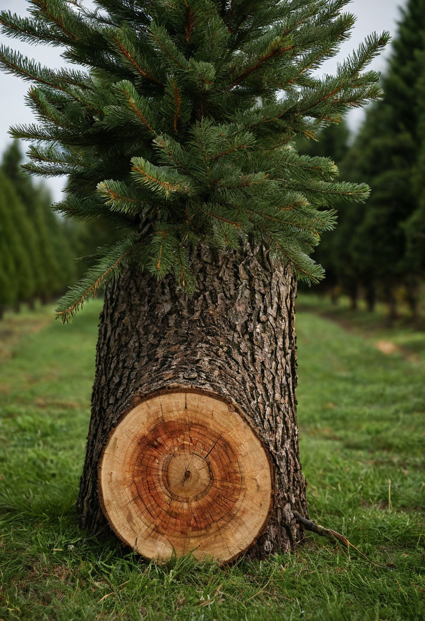 Should you cut a Christmas tree trunk straight or at an angle